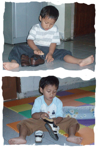 benaia-cleaning-his-shoes