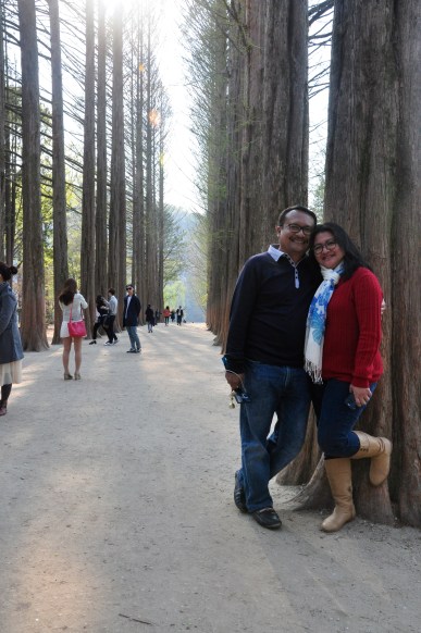 spring, april 2015. pose a la bintang film Korea ^_^